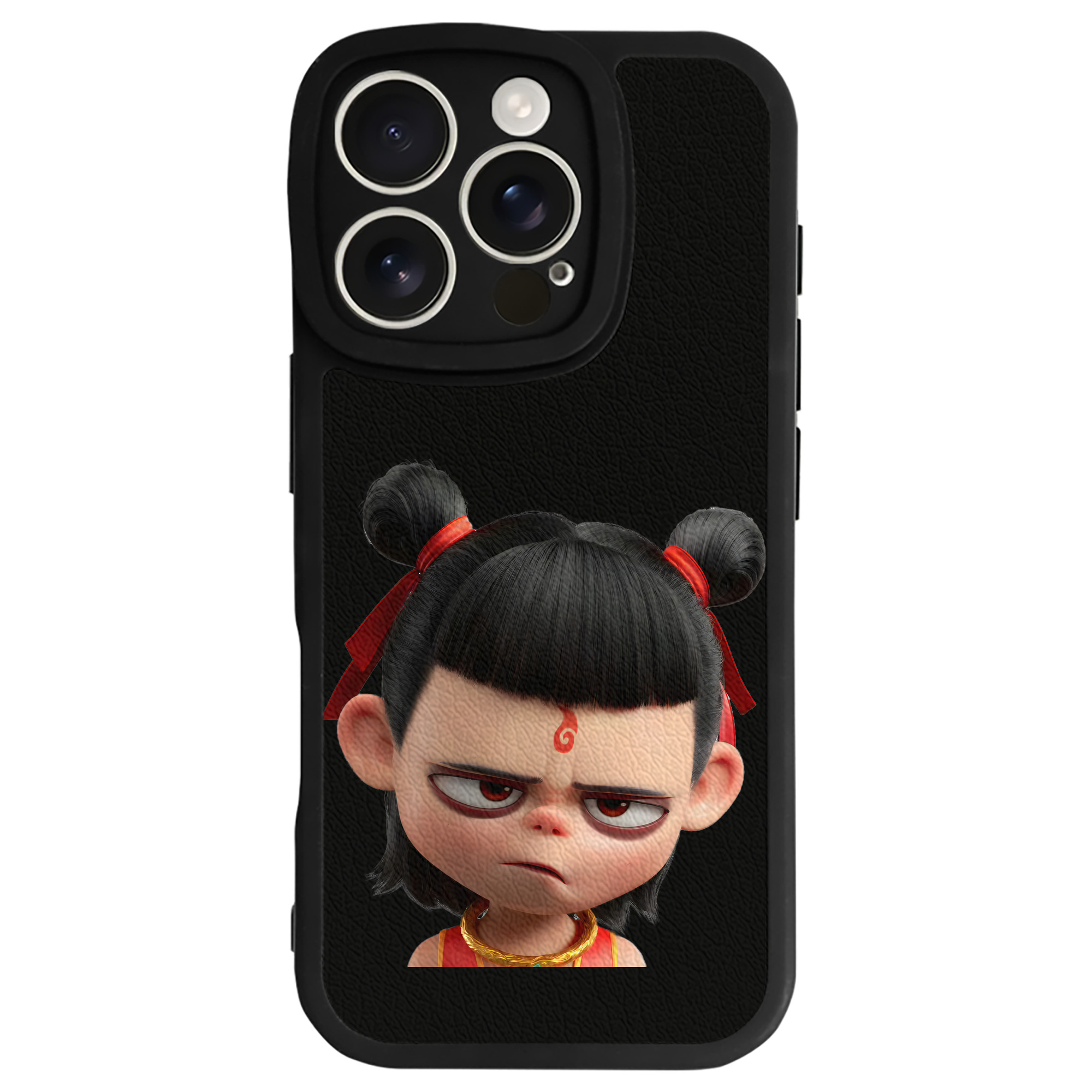 （画像用） Ne Zha 2 ナタ 魔童の大暴れ 【iPhone 16シリーズ対応】シリコンスマホケース（レザー調） 材質：シリコン